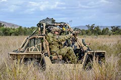 2 Commando Regt operating a Bale RTV during Talisman Sabre 19 Special Operations activities.
